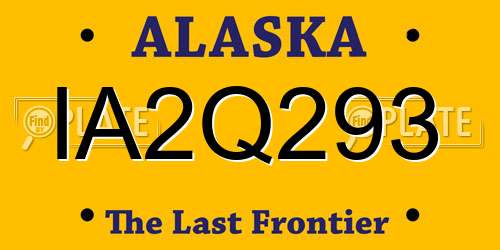 IA2Q293 Alaska License Plate