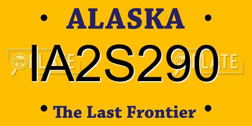 IA2S290 Alaska License Plate