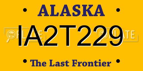 IA2T229 Alaska License Plate