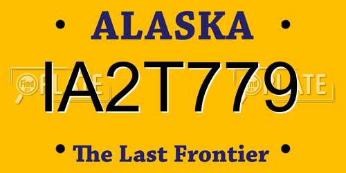 IA2T779 Alaska License Plate
