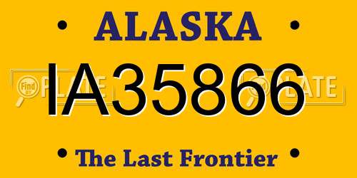 IA35866 Alaska License Plate