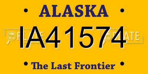 IA41574 Alaska License Plate