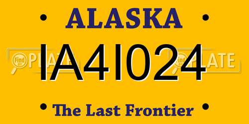 IA4I024 Alaska License Plate