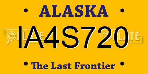 IA4S720 Alaska License Plate