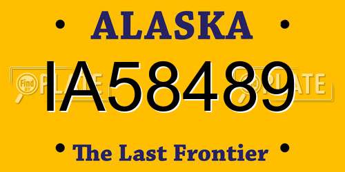 IA58489 Alaska License Plate