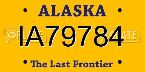 IA79784 Alaska License Plate