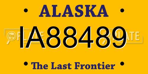 IA88489 Alaska License Plate
