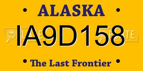 IA9D158 Alaska License Plate