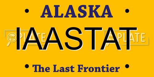 IAASTAT Alaska License Plate