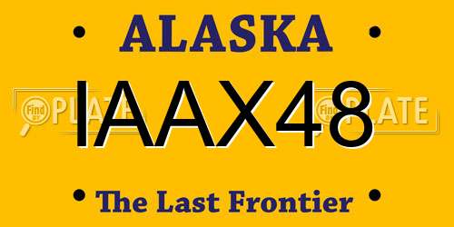 IAAX48 Alaska License Plate