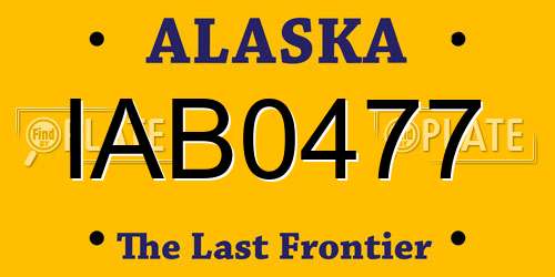 IAB0477 Alaska License Plate