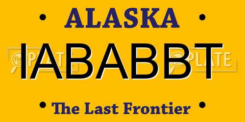 IABABBT Alaska License Plate