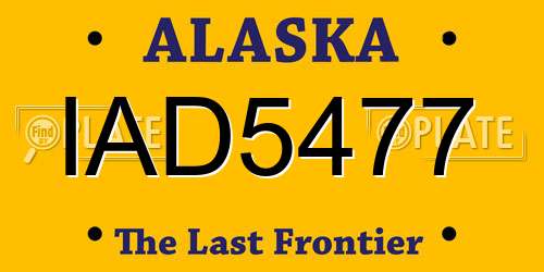 IAD5477 Alaska License Plate