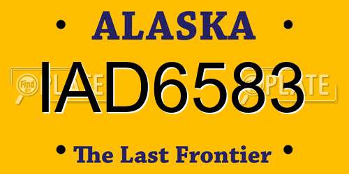 IAD6583 Alaska License Plate