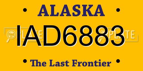 IAD6883 Alaska License Plate