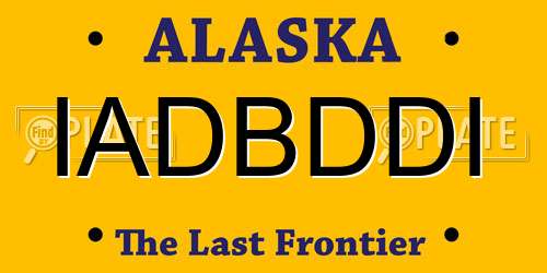 IADBDDI Alaska License Plate