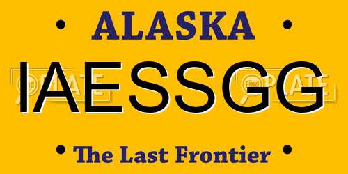 IAESSGG Alaska License Plate