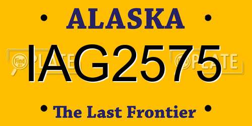 IAG2575 Alaska License Plate