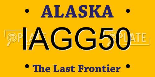 IAGG50 Alaska License Plate