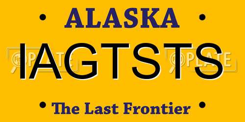 IAGTSTS Alaska License Plate