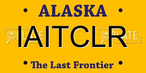 IAITCLR Alaska License Plate