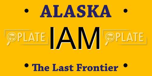 IAM Alaska License Plate