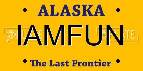 IAMFUN Alaska License Plate
