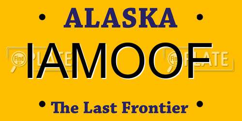 IAMOOF Alaska License Plate