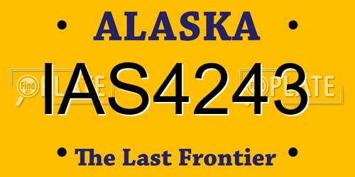 IAS4243 Alaska License Plate