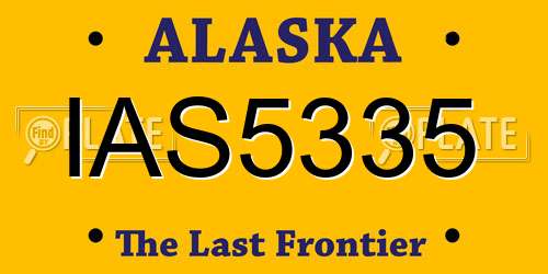 IAS5335 Alaska License Plate