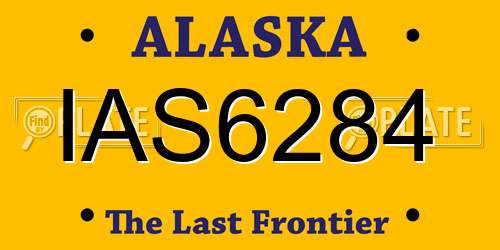 IAS6284 Alaska License Plate