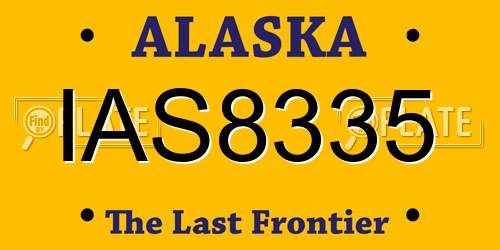 IAS8335 Alaska License Plate