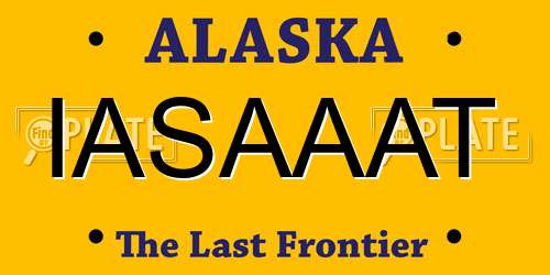 IASAAAT Alaska License Plate