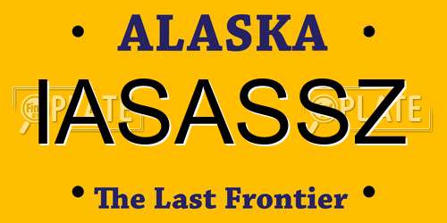 IASASSZ Alaska License Plate