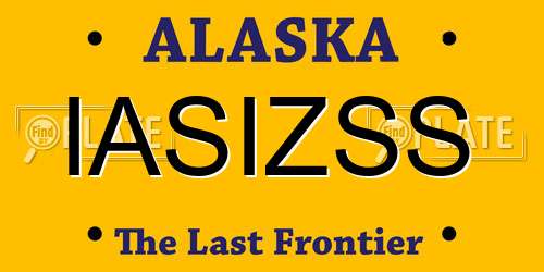 IASIZSS Alaska License Plate