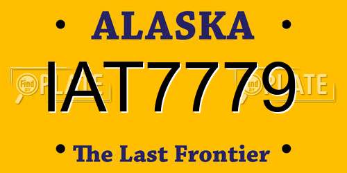 IAT7779 Alaska License Plate