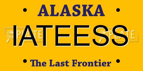 IATEESS Alaska License Plate
