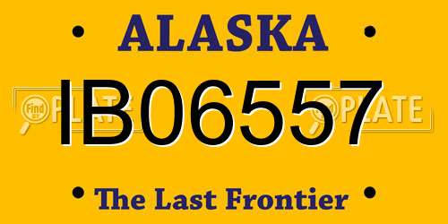 IB06557 Alaska License Plate