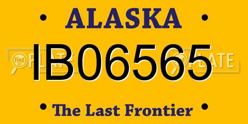 IB06565 Alaska License Plate