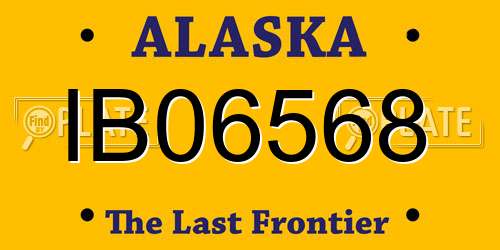 IB06568 Alaska License Plate