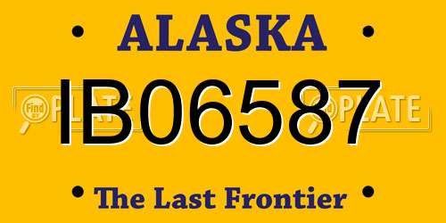 IB06587 Alaska License Plate