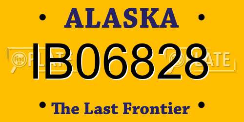 IB06828 Alaska License Plate