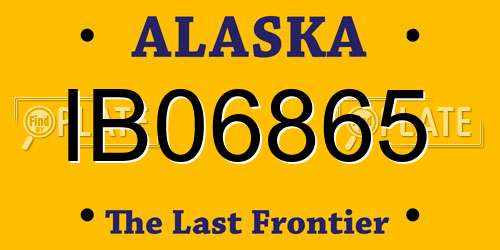 IB06865 Alaska License Plate