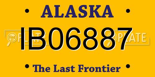 IB06887 Alaska License Plate