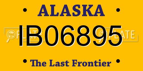 IB06895 Alaska License Plate