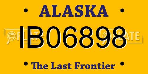 IB06898 Alaska License Plate