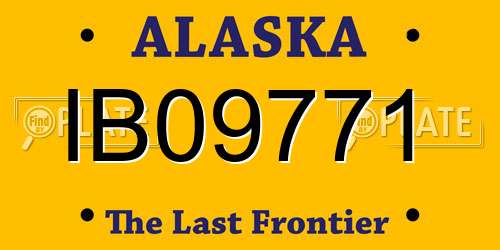 IB09771 Alaska License Plate