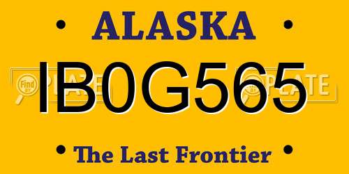 IB0G565 Alaska License Plate
