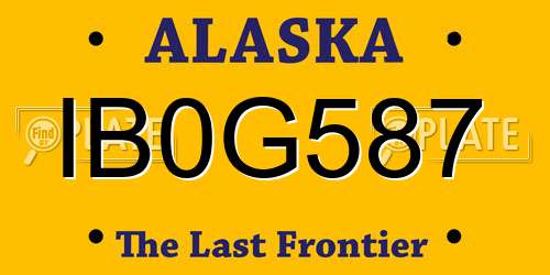 IB0G587 Alaska License Plate