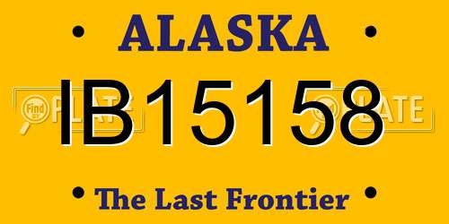 IB15158 Alaska License Plate